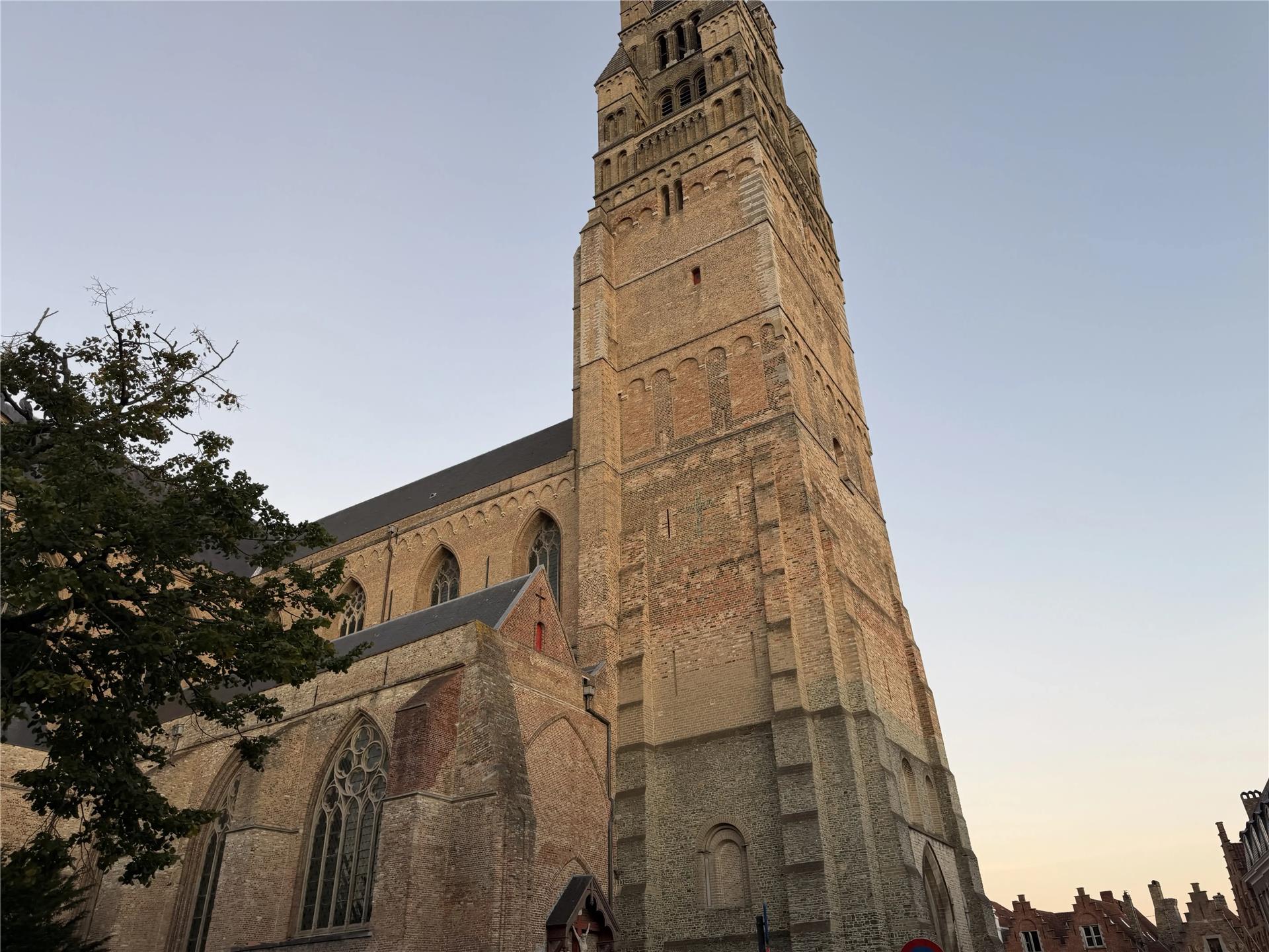 Church tower in Brugge